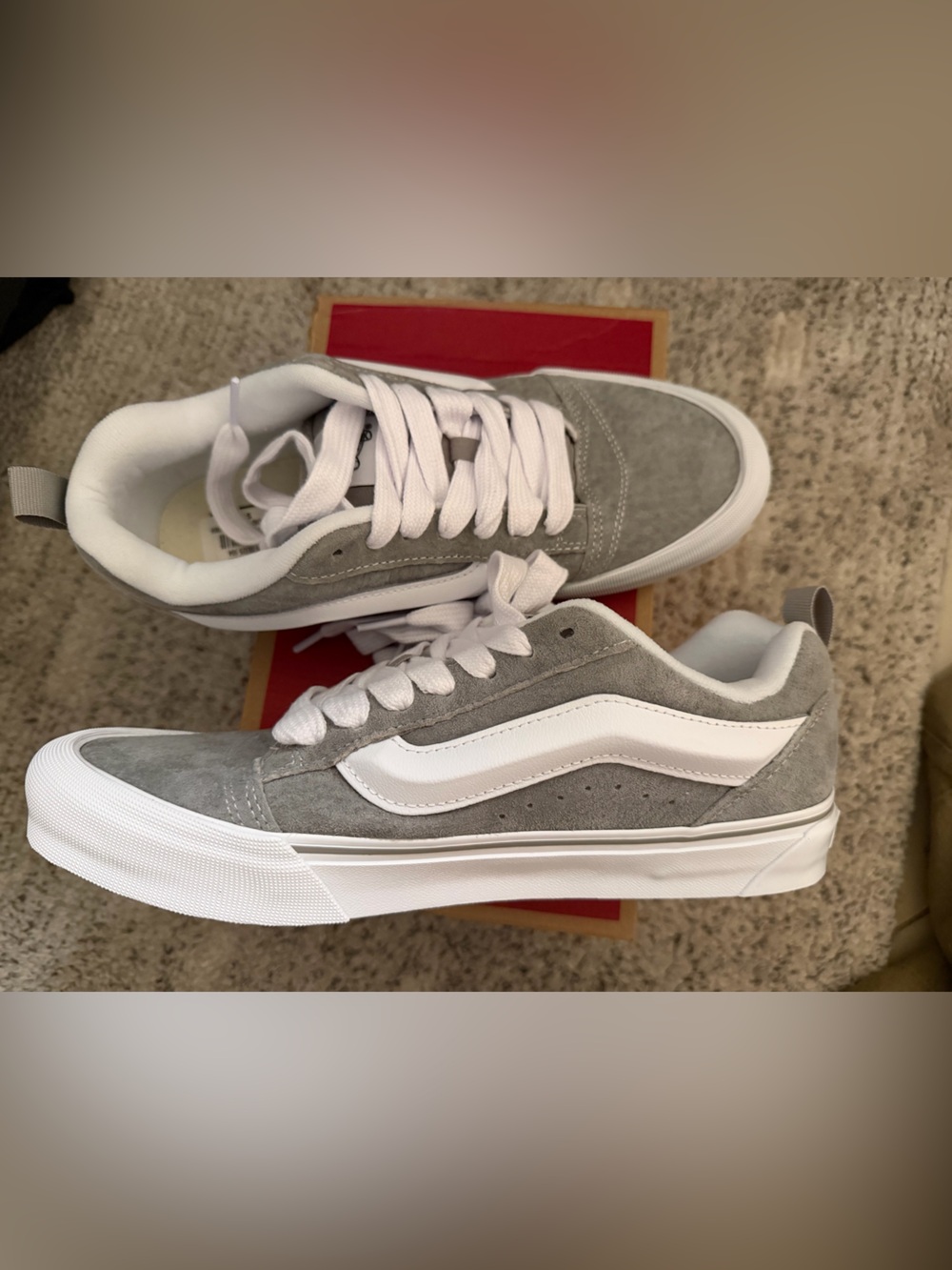 Vans Gray\white Knu Skool Sneakers
